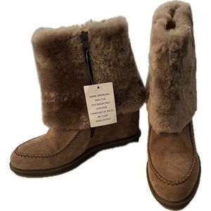 Napoleoni Fur Cuff Booties